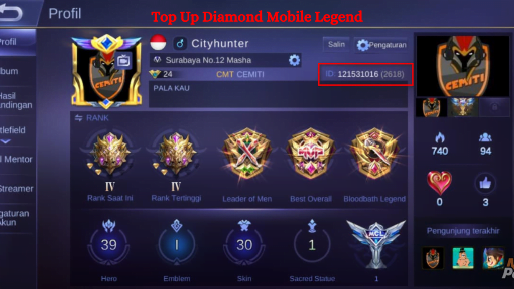 Top Up Diamond Mobile Legend di Google Play