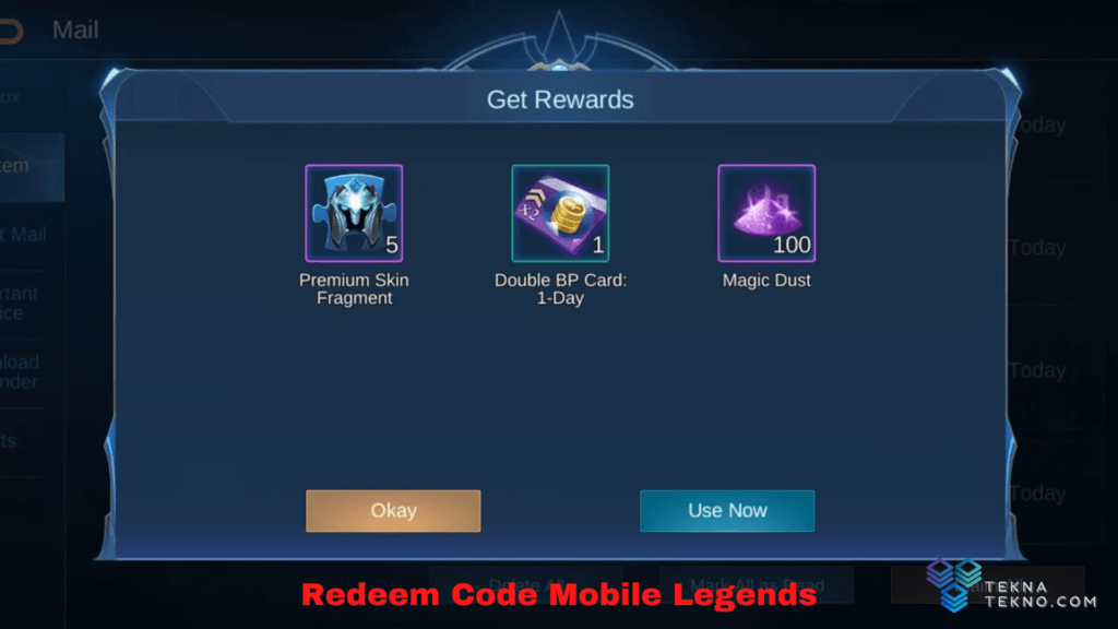 Redeem Code Mobile Legends per 9 December 2021